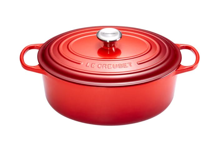 Le Creuset Bräter Oval Signature Kirschrot - ø 27 cm / 4.1 liter