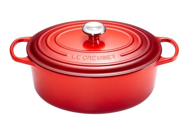 Le Creuset Bräter Oval Signature Kirschrot - ø 29 cm / 4.7 liter