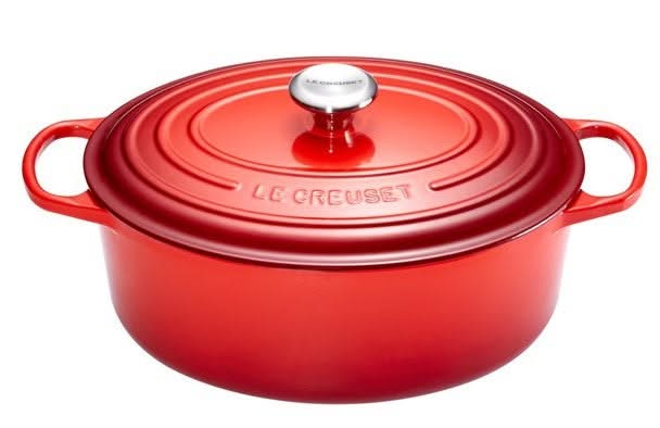 Le Creuset Bräter Oval Signature Kirschrot - ø 31 cm / 6.3 liter