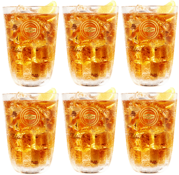 Lipton Ice Tea Gläser - Stapelbar - 370 ml - 6 Stück