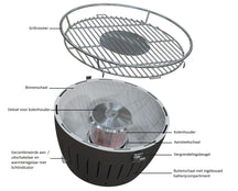 LotusGrill BBQ / Tischgrill Classic Hybrid - Gas oder Holzkohle - ø 35 cm - Anthrazit