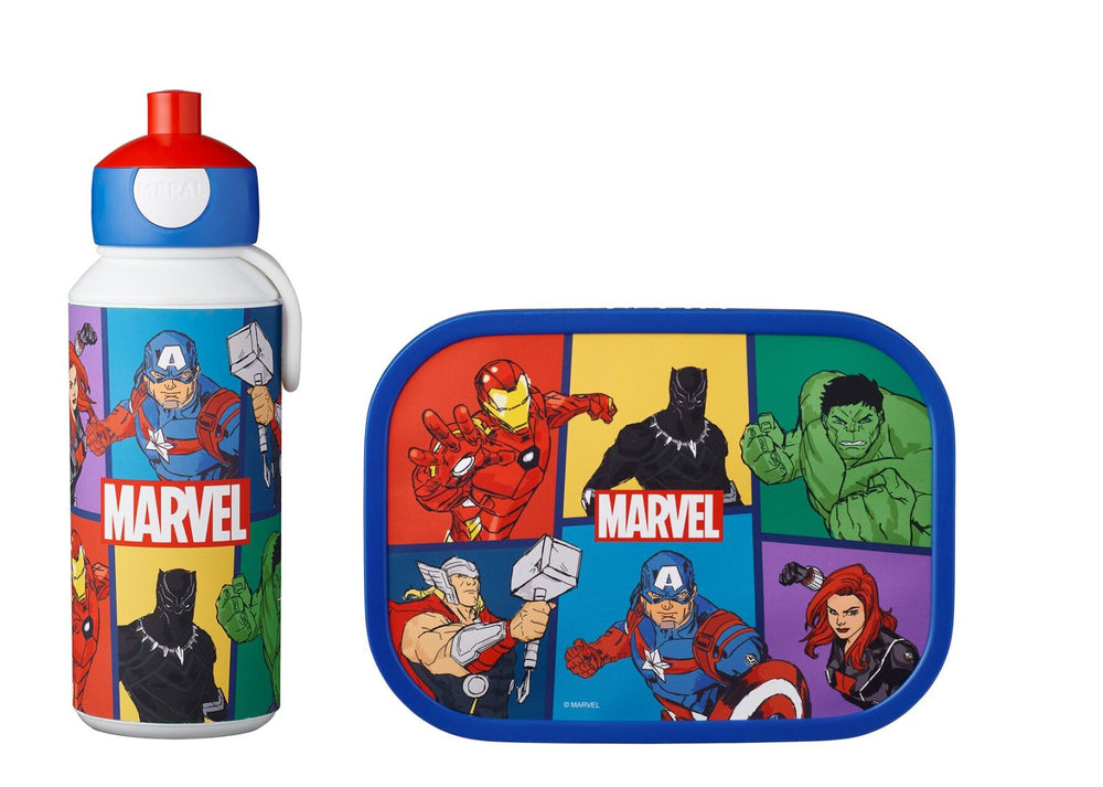 Mepal Lunch-Set (Schulbecher & Lunchbox) Campus Pop-Up Avengers