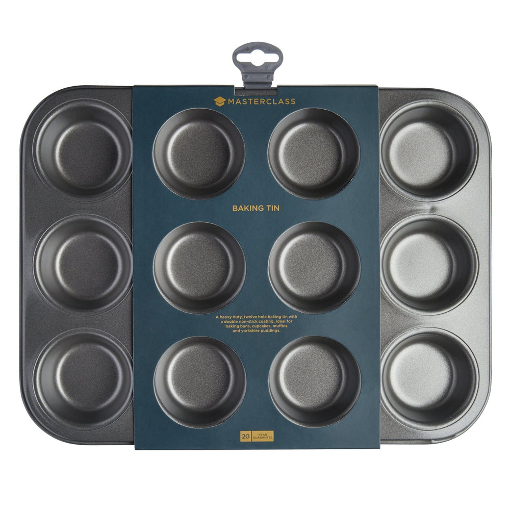 MasterClass Muffinform Stahl Antihaft 35 x 27 cm - 12er Muffinblech 