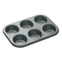 MasterClass Muffinform Stahl Antihaft 27 x 18 cm - 6er Muffinblech