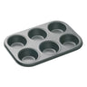 MasterClass Muffinform Stahl Antihaft 27 x 18 cm - 6er Muffinblech