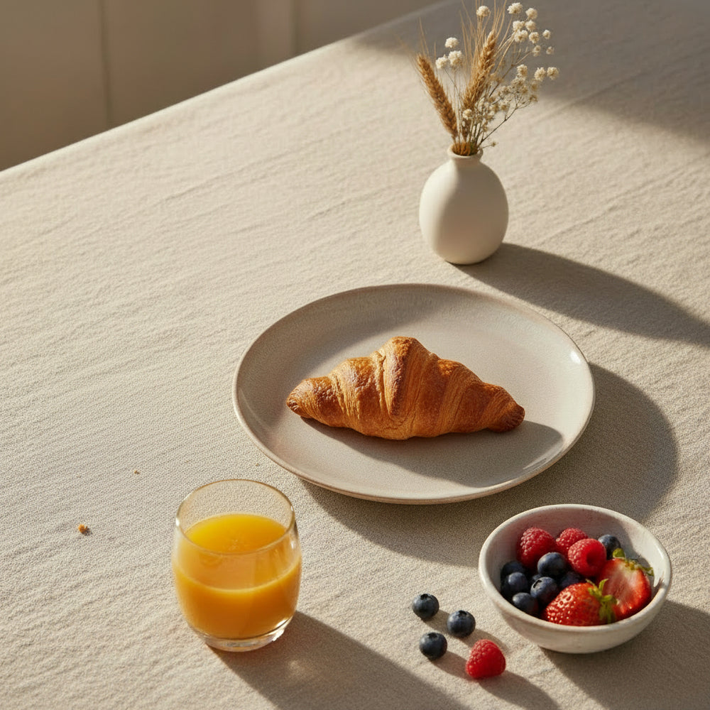 Cookinglife Serene Sand Frühstücksteller / Dessertteller ø 20 cm - Steingut - 4 Stück