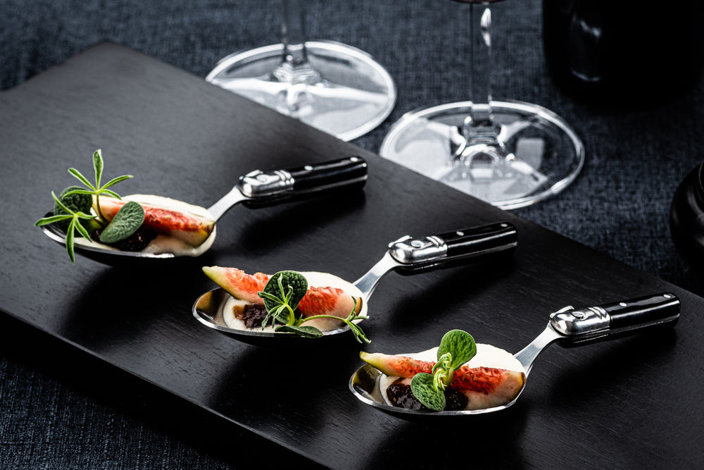 Laguiole Style de Vie Amuse Löffel Premium Line Schwarz - 6 Stück