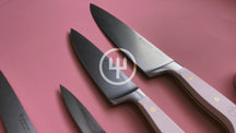 Wusthof Messerset Kochmesser + Santokumes Classic Color - Pinkes Himalaya-Salz 2-teilig