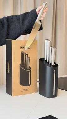 Blackwell Messerblock - Kochmesser, Brotmesser, Fleischmesser, Officemesser & Schälmesser 6-teilig
