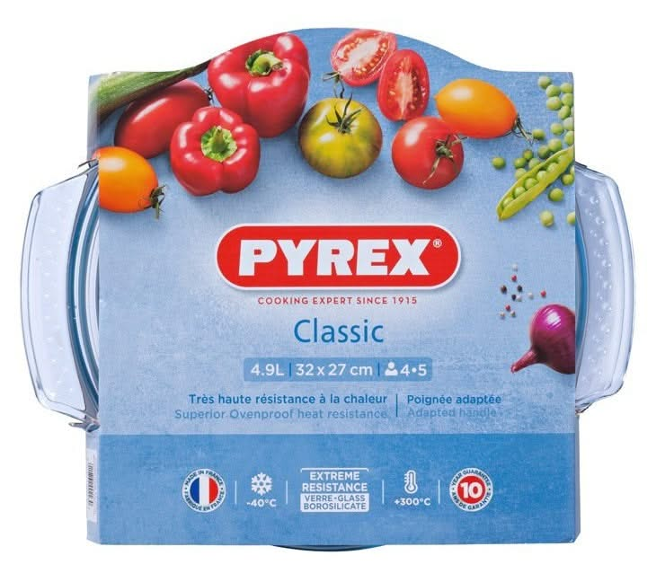 Pyrex Auflaufform - mit Deckel - Classic - ø 27 cm / 3.5 Liter + 1.4 Liter