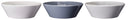 Cookinglife Salatschüsseln Siaki – Weiß/Blau/Grau, Ø 25 cm – Porzellan – 3er-Set