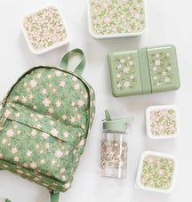 A Little Lovely Company Lunchbox - Grüne Blüten