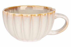 Cosy & Trendy Kaffeetassen mit Henkel Astera Pearl Beige - ø 12 cm / 450 ml - 4 Stück