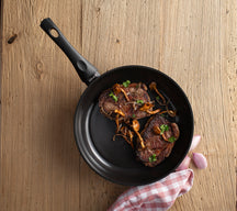 Sola Kochgeschirr Set Stonehenge 2-Delig - Bratpfanne ø 28 cm und Sautépfanne mit Deckel ø 28 cm - keramische Antihaftbeschichtung