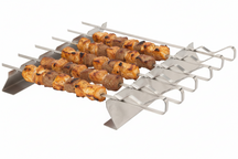 Cookinglife BBQ Spieße Fire & Flavour RVS 42 cm - Set von 6 mit Halter für Grillen