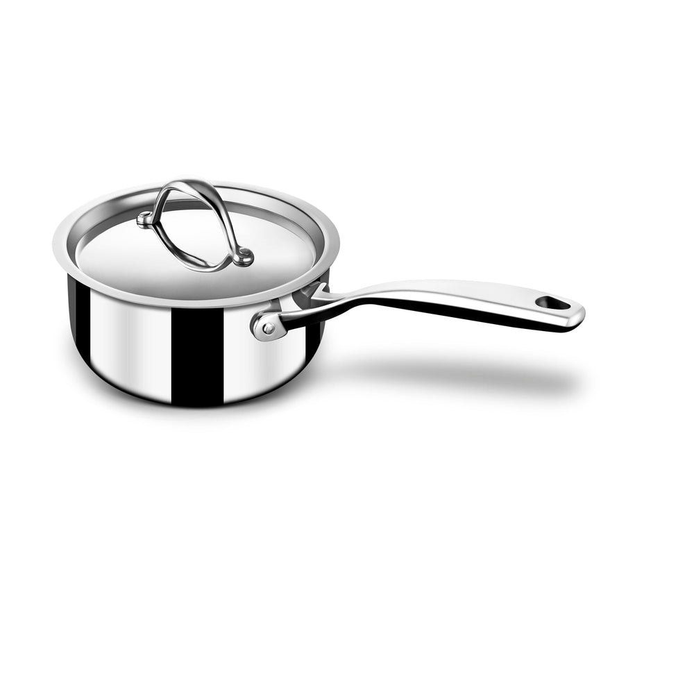 Stahl Cookware Dreifach-Pfannenset – 4-teilig – Kochtopf 18, 20 und 24 cm – Kochtopf 16 cm