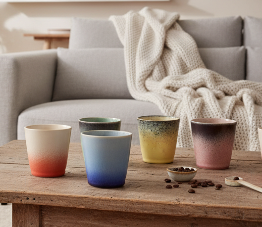 Studio Tavola Kaffeetassen - Kaffeebecher - Fire - 310 ml - 6 Stück