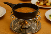 Cookinglife Rechaud Rund Verchromt Mit Brenner