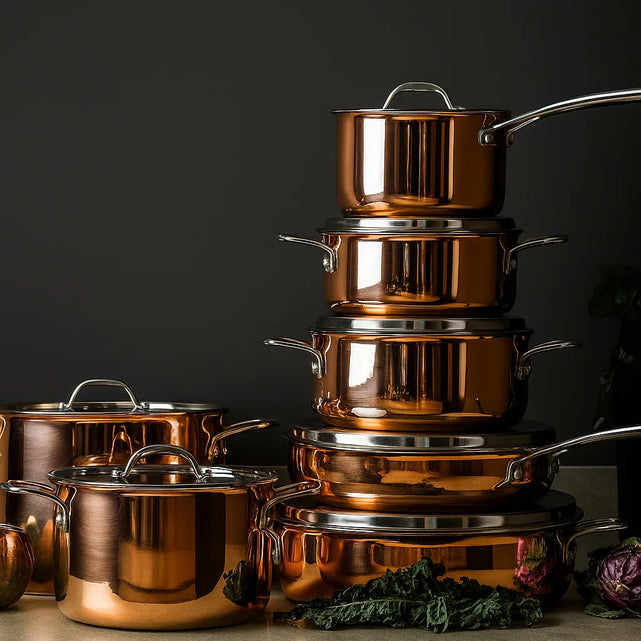 Halten Sie die Kupferpfanne glänzend und sauber