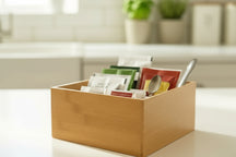 Cookinglife Besteckbox Teelöffel - Aufbewahrungsbox - Multi-Organizer - Bambus 15 x 15 x 7 cm