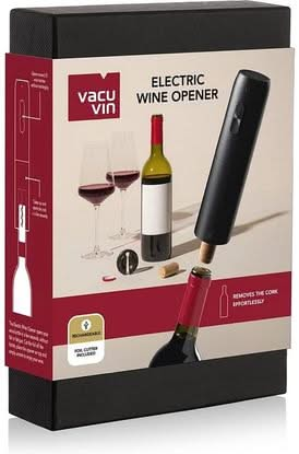 Vacu Vin Elektrischer Weinöffner + Folienschneider – Schwarz