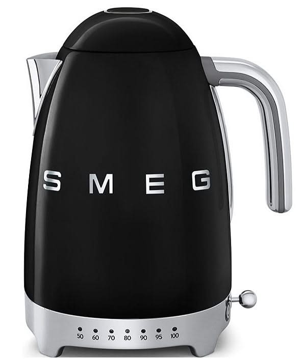 SMEG Variabler Wasserkocher – 7 Temperatureinstellungen – Schwarz – 1,7 Liter – KLF04BLEU