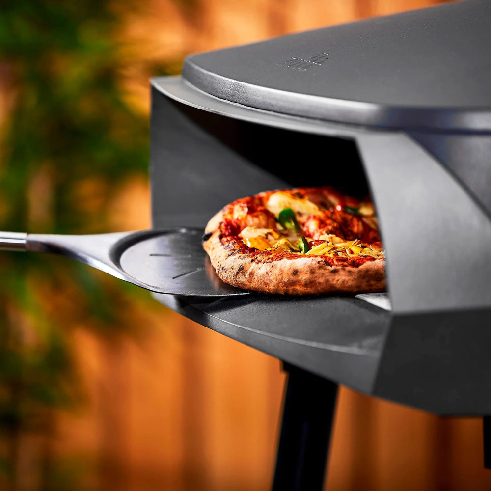 Witt Pizzaofen Etna Rotante – Auf Gas für den Außenbereich – Mattgraphit – für Pizzen mit ø 40 cm – Rotierender Pizzastein