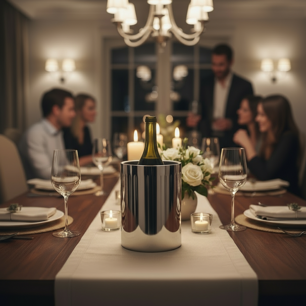 Cookinglife Weinkühler Chrom Edelstahl ø 12 x 18 cm