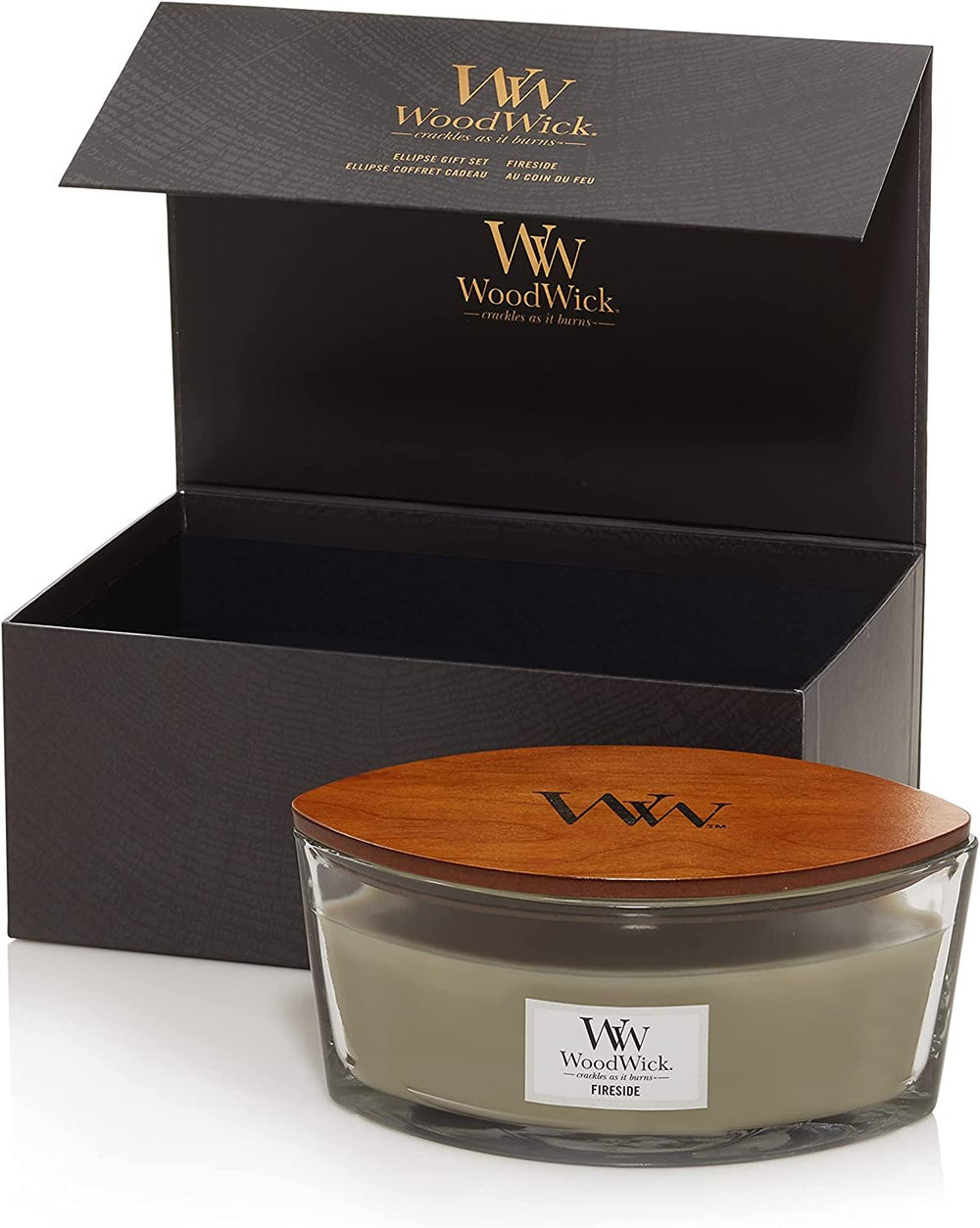 WoodWick Geschenkset Duftkerze Ellipse Fireside